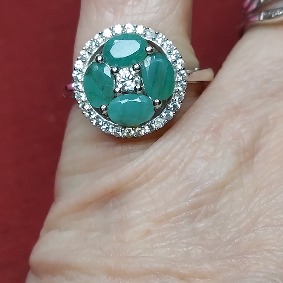 2.11 ct.Emerald and Diamond ring - Picture 4 of 6
